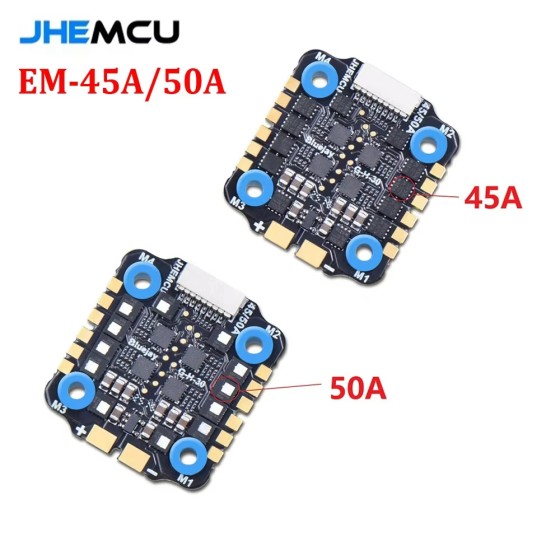 Heiße Verkäufe JHEMCU EM-45A 50A Bluejay Bluebird 20*20MM DSHOT Brush less ESC Vier-in-Eins 2-6S ESC mit Lager